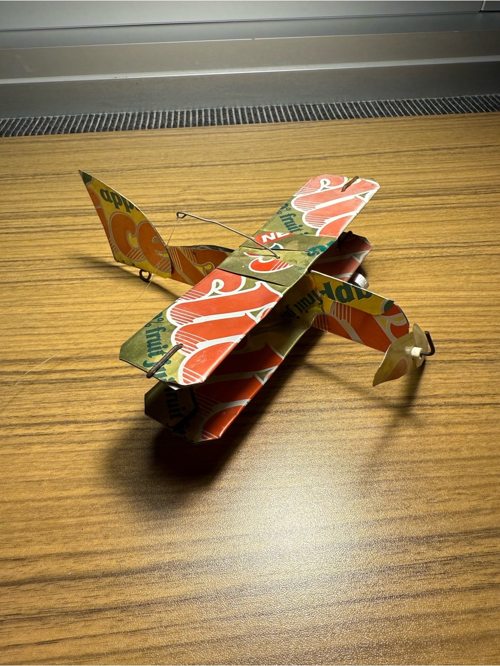 Vintage soda can airplane